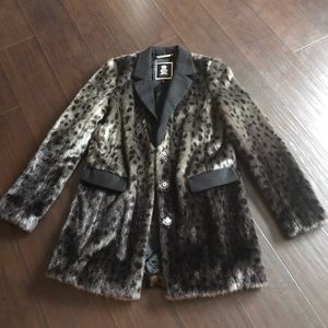 Juicy Couture Faux Fur Leopard Blazer